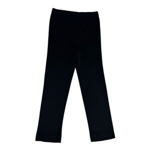 MISOOK Black Pull on Pants High Rise Leg Ankle Cropped Sz M Vibtage Ribbed Work